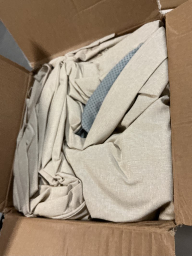 Condition photo showing Good Condition for outdoor chair cushions, water-resistant & fade-resistant, patio furniture square seat replacement chair pads with ties zipper, removable cover, non-slip bottom, set of 4, 22 x 22 inch, beige beige 22" x 22" 4 pack