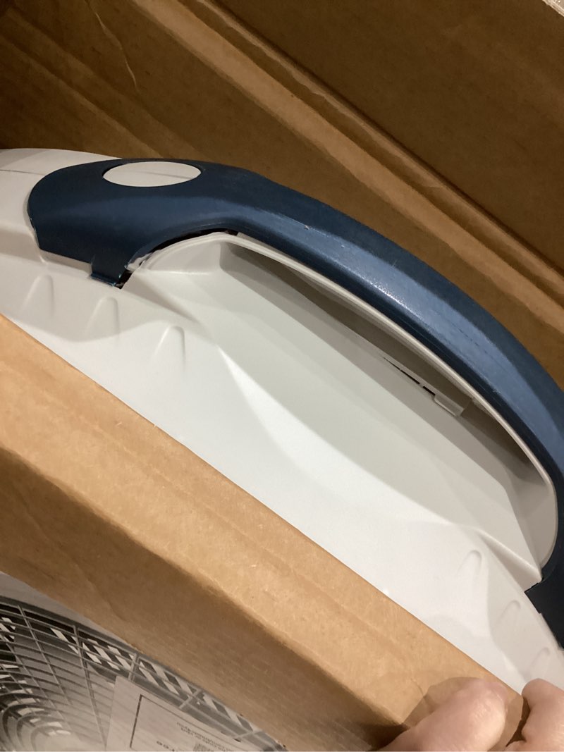 Condition photo showing As Is for lasko wind machine 20  3-speed tilt mechanism floor fan  gray  3300