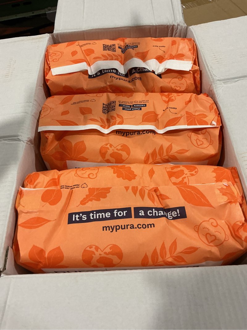 Condition photo showing Good Condition for pura hypoallergenic diapers, size 2 (7-13 lbs) totally chlorine free, wetness indicator, suitable for sensitive skin, soft organic cotton, overnight, 3 packs of 29 (87 baby diapers) size 2 87 count original design