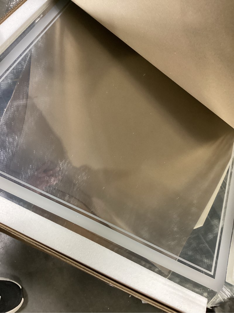 Condition photo showing Good Condition for 26x32 Inch Bathroom Mirror with Lights, CRI 90+, 3 Colors, Dimmable, Front and Backlit, Top Tempered Glass with Acrylic Side, Anti-Fog, Rotatable LED Mirror for Bathroom, Memory Function 32"L x 26"W