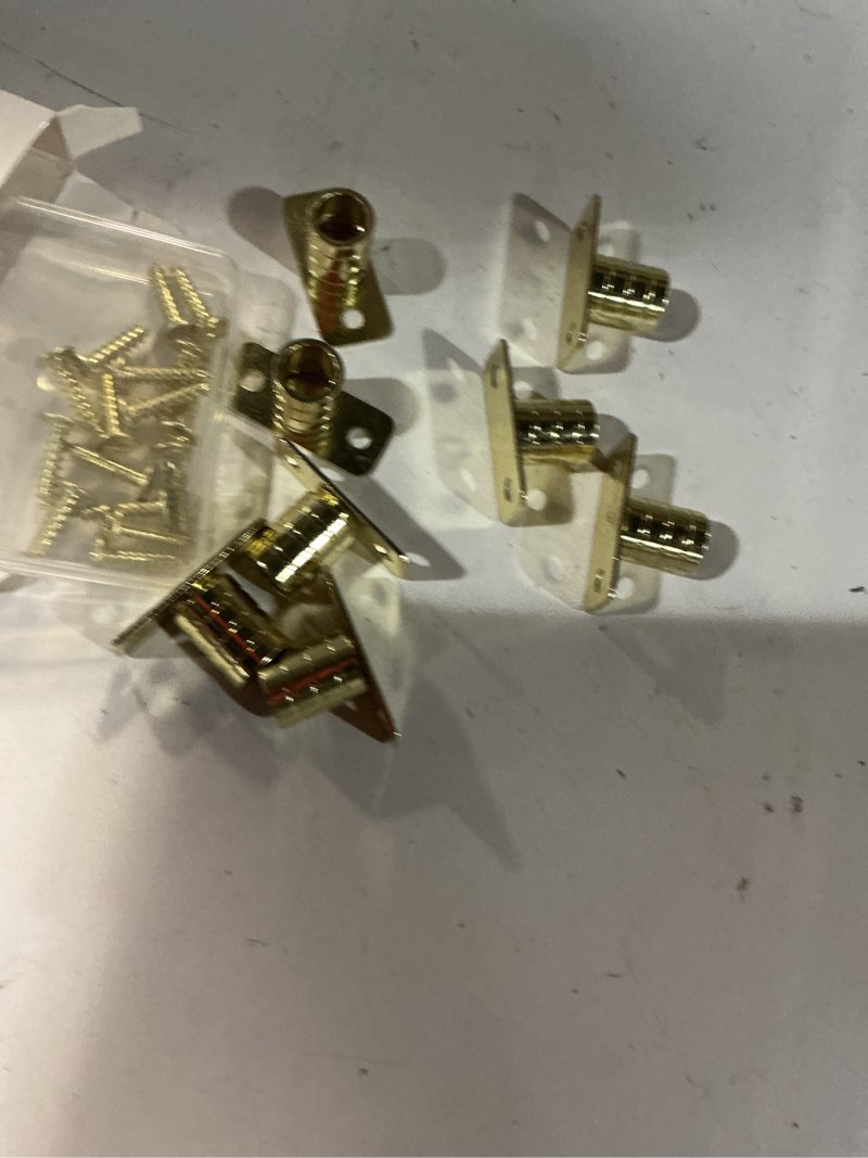 Condition photo showing Good Condition for pelopy 8 pcs inside mount curtain rod bracket 3/8" bracket set for 3/8" rodding (brass) brass 8