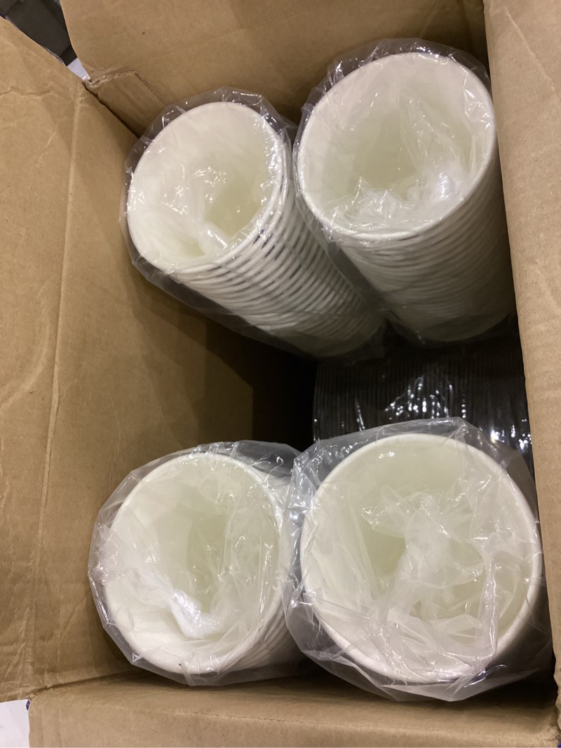 JOLLY CHEF 16 oz Coffee Cups 100 Pack, Disposable Hot Paper Coffee Cups , Sleeves