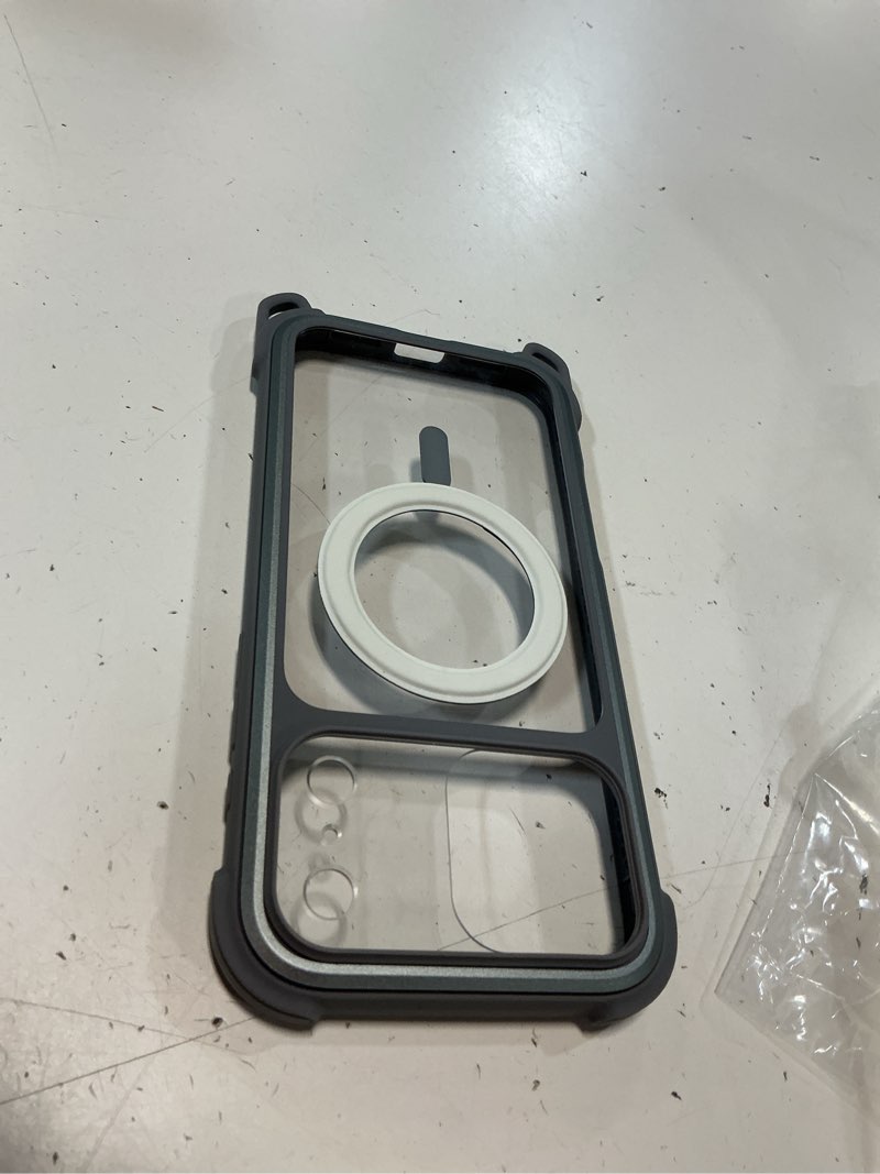 Condition photo showing As Is for mageasy odyssey magsafe crossbody iphone case with strap for iphone 17 pro max 6.9", 20ft drop protection, tpu leather shoulder phone carrying case with adjustable lanyard (mist) iphone 17 pro max mist