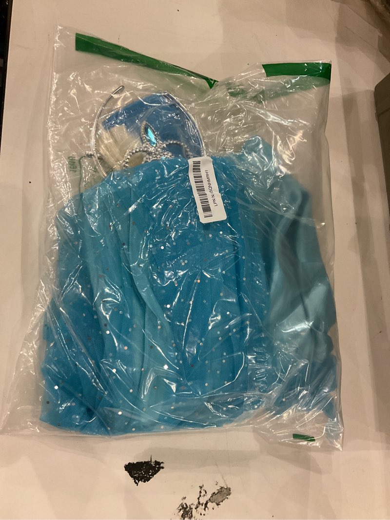 AHLPO Elsa Dress for Girls Princess Dress Up Halloween Cosplay Elsa Costume Fancy Dress Birthday Out