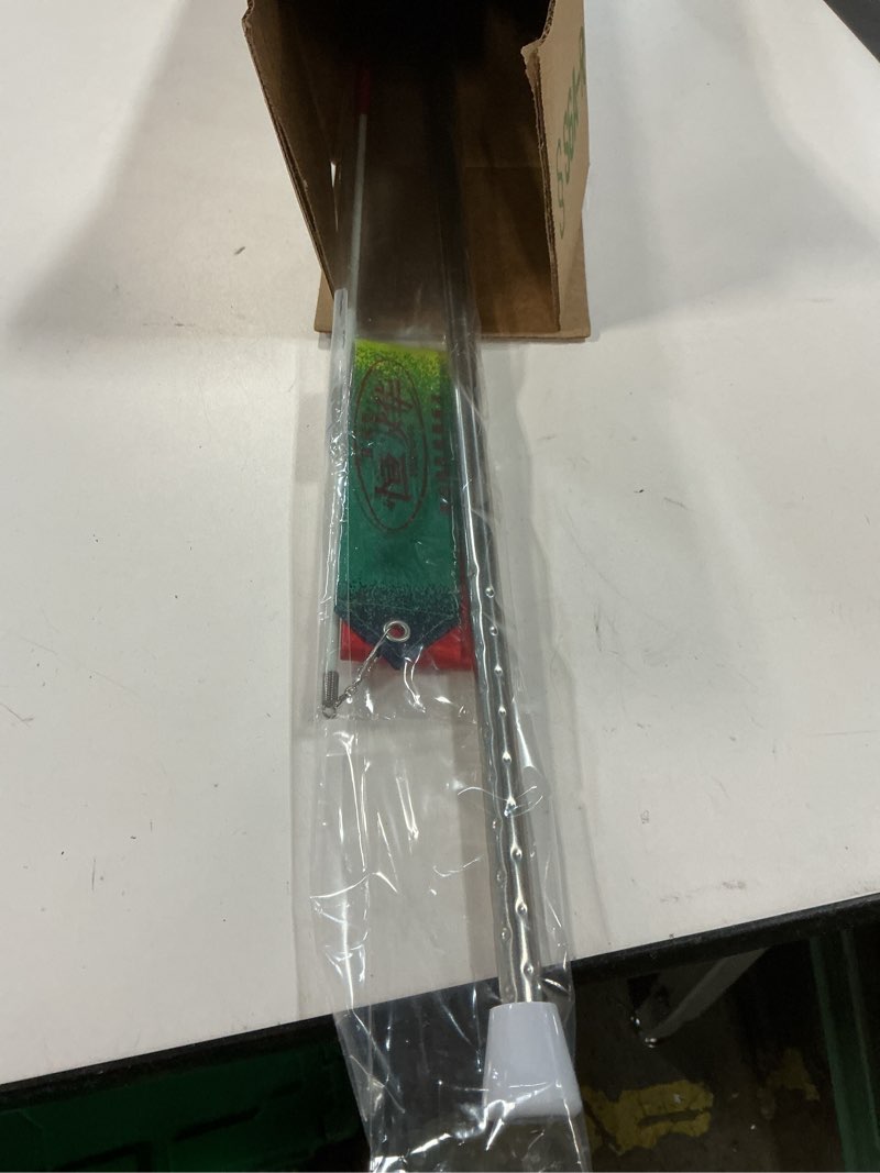 Condition photo showing As Is for Dasiyoki 26-inch Twirling Baton Spinning Dance Baton Metal Rhythmic Gymnastics Conducting Batons for Child in Majorette-Complete with 1 Dance Ribbon Rainbow Streamer (White,1 Pack)