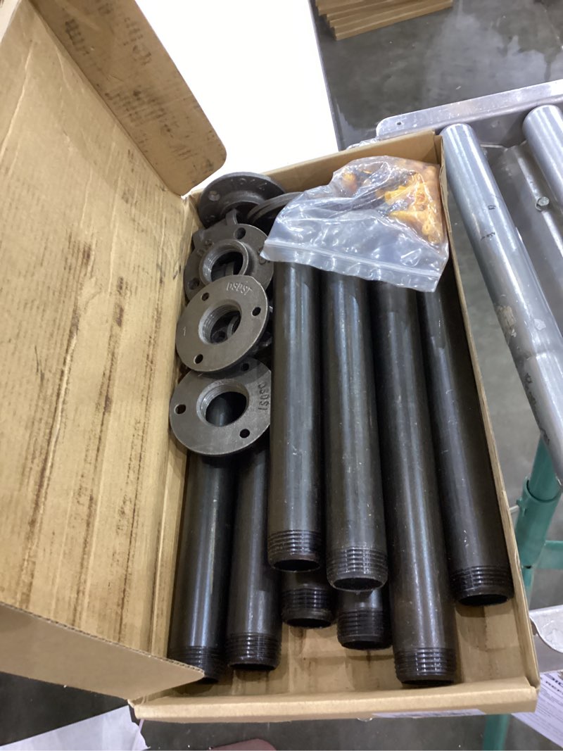 MUZIK 4 Pack Industrial Pipe Table Leg Set, Iron Base Legs for Coffee & End Tables, Desks, Nightstan