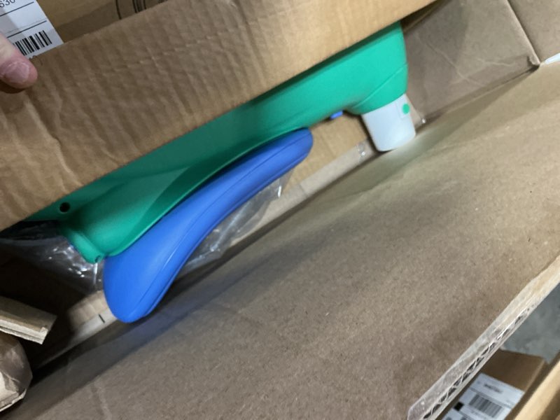 Condition photo showing As Is for Baby Balance Bike 1 Year Old with Music, Lights, Bubble Machine, 4 Wheels Pedal-Less Toddler Ride on Toys for 12-36 Months Birthday Gift, Toddler boy Toys Ride on car ?Dark Green&Blue?
