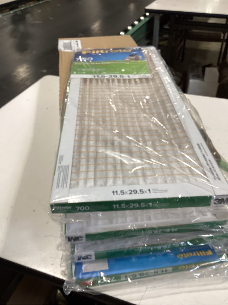 Condition photo showing Good Condition for similar to filter king 11.5x29.5x1 air filter (merv 8) (4-pack) dust & allergy control ac furnace filters, made in usa, hvac, pleated, electrostatic (actual size: 11.5 x 29.5 x .75)