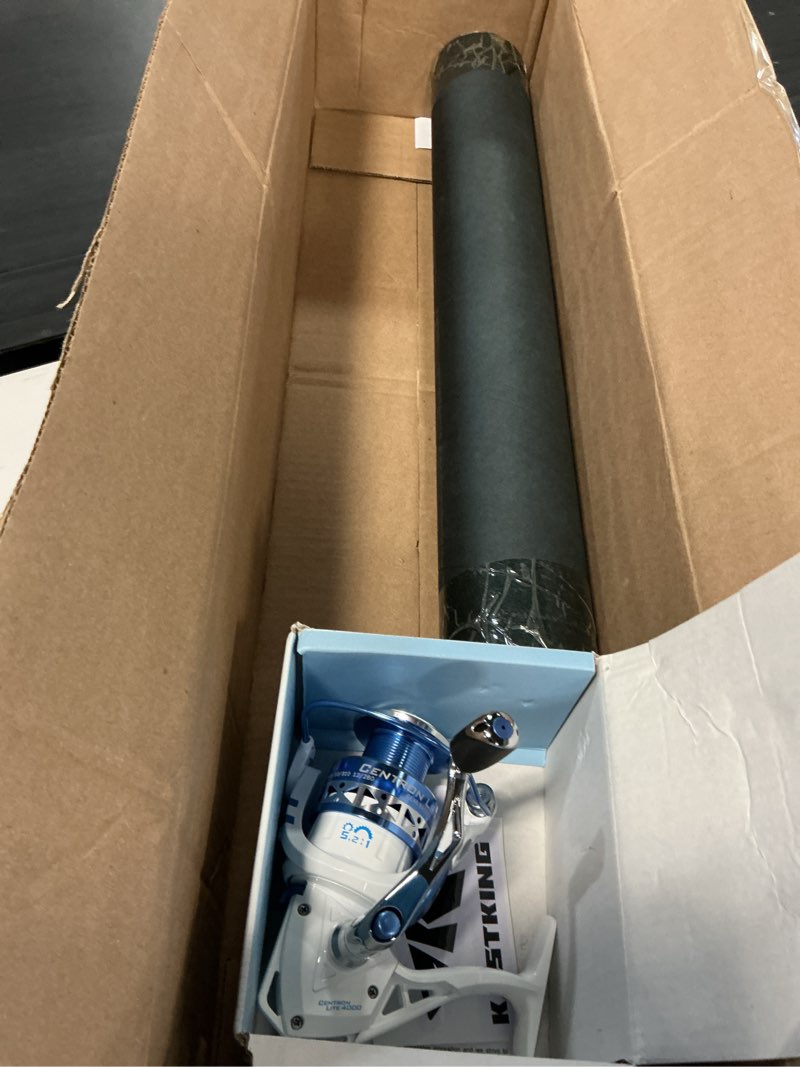 Condition photo showing Good Condition for kastking centron lite travel fishing rod and reel combo, packable twin-tips spinning & baitcaster combos, lightweight im6 graphite, portable multi-piece kit for freshwater saltwater bass trout spin-7'6'' mh-4000 reel (5pcs+ extra tip)