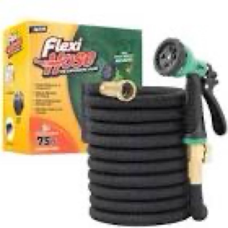 expandable garden hose - 75 ft expanding water garden hoses, no kink lightweight flexible hose with 