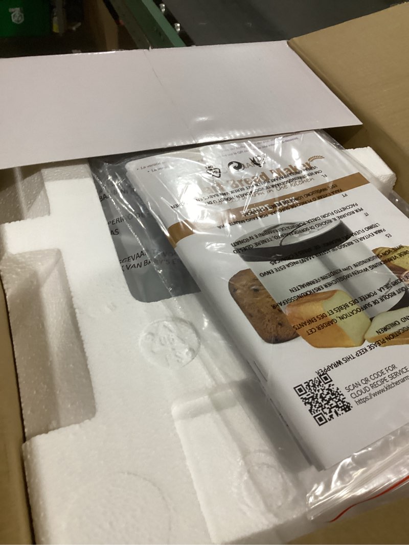 Condition photo showing Good Condition for KITCHENARM 29-in-1 SMART Bread Machine with Gluten Free Setting 2LB 1.5LB 1LB Bread Maker Machine with Homemade Cycle - Stainless Steel Breadmaker with Recipes Whole Wheat Bread Making Machine 29 Programs - 3 Loaf Sizes - 3 Crust Colors Stainless Steel