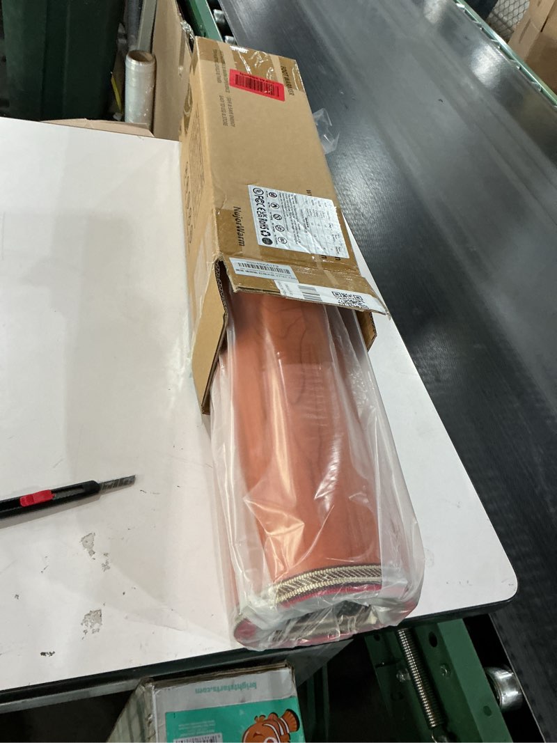 Condition photo showing New/Like New for Heated Floor Mat, Foot Warmer Under Desk, Feet Heating Pad with 10 Heat Settings and Timer, Fast Heating for Office, Home, Study Play Room 120V 120W 18.5x26.4 inch HZ 18.5x26.4 Inch Hongz