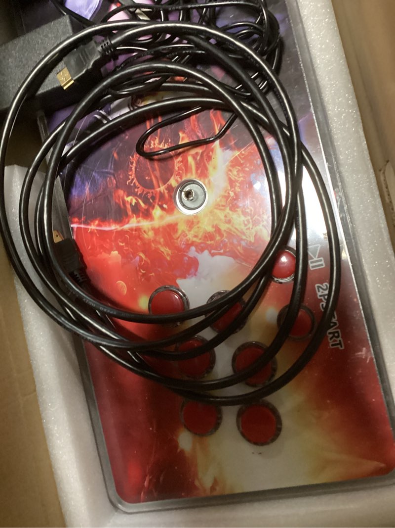 Condition photo showing As Is for Pandora Treasure 3D Arcade Game Console - 30000 Games Installed, Search Game, Support 3D, Add More Games, 1280x720P, Favorite List, 4 Players Online, 2 Player Controls (Yellow) Street Fighter Blaze God