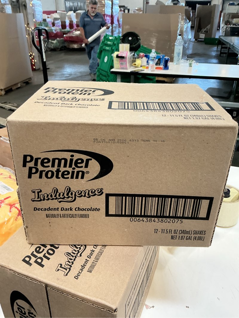 Condition photo showing New/Like New for Premier Protein Indulgence Protein Shake, 30g Protein, 3g Sugar, Decadent Dark Chocolate, 11.5 fl oz, Pack of 12 Decadent Dark Chocolate 11.5 Fl Oz (Pack of 12)
