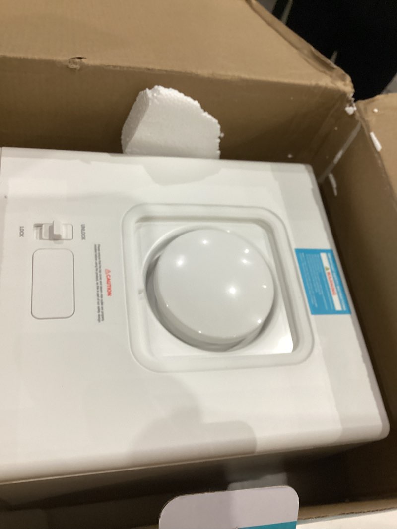 Condition photo showing As Is for stainless steel humidifier, 3l warm mist humidifier, easy clean with warm steam humidifier, healthy air mist humidifiers for bedroom living room, with sleep mode and auto-off setting 3lwhite