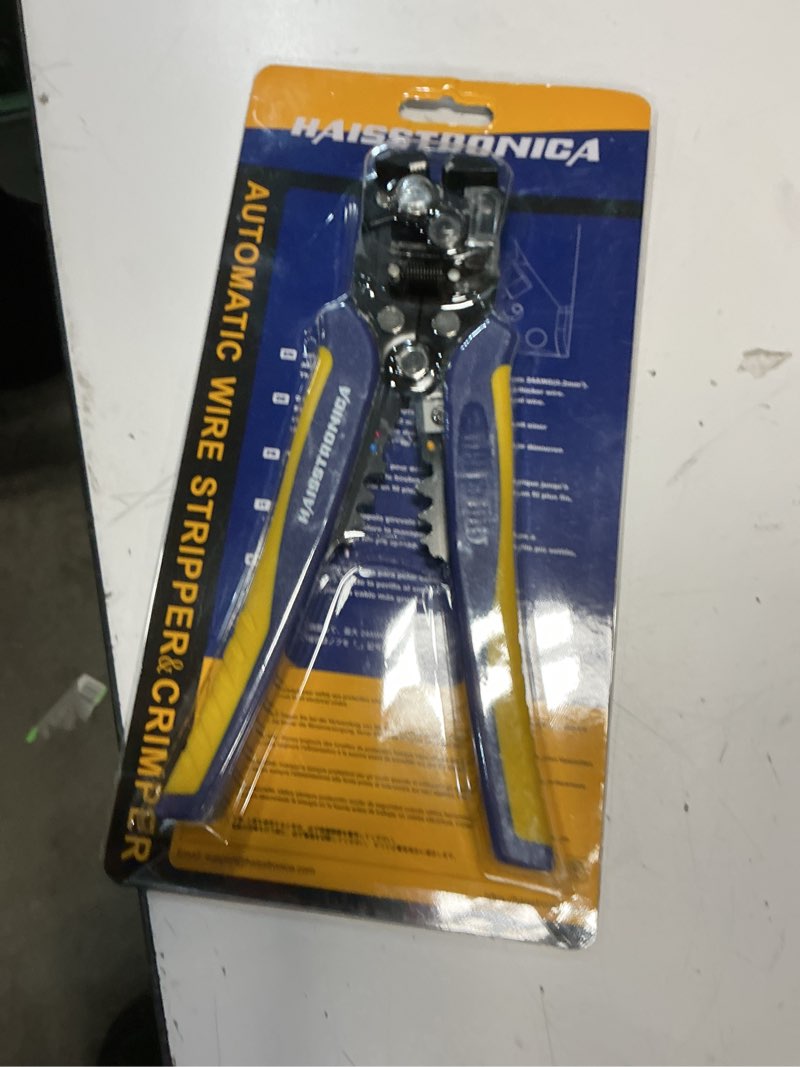 Condition photo showing New/Like New for haisstronica self-adjusting wire stripper, 3 in 1 stripper/cutter/crimping heavy duty automatic electrical wire strippers for 10-24 awg automatic wire stripper