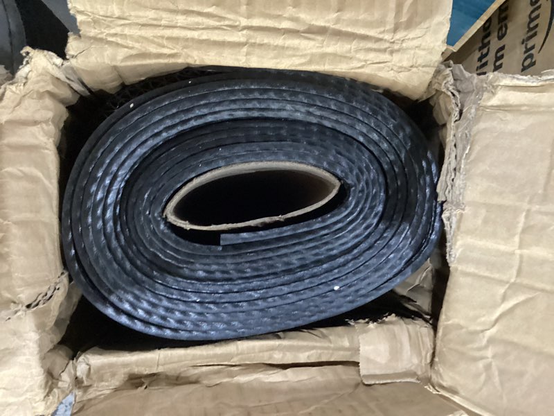 Condition photo showing New/Like New for drainage non slip mats 3'x16.4' heavy duty commercial floor mat mesh hollow door mat roll for swimming pool bathroom kitchen garage indoor outdoor wet area (black, 0.9×5m/3×16.4ft) 35.4" x 196.8" black