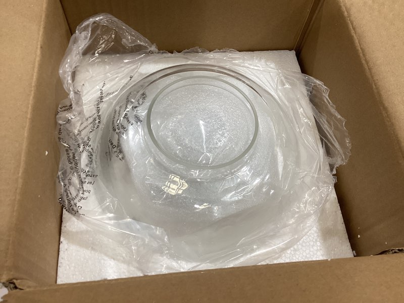 Condition photo showing Good Condition for vonluce industrial semi flush mount ceiling light, 8.3" ceiling light fixture with clear glass shade, farmhouse lighting for hallway kitchen bedroom entryway, brushed nickel flush mount light fixture nickel 8.3 inch