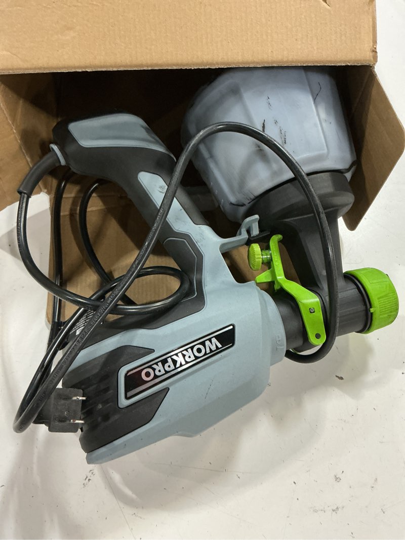 Condition photo showing As Is for workpro plus 14gph electric paint sprayer, 120 volt, model 2234