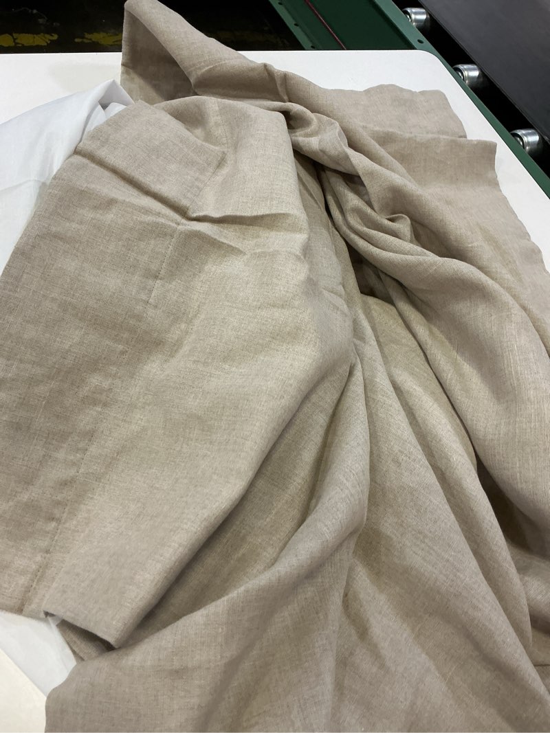 Condition photo showing Good Condition for european linen curtain, 48x84, dark flax pack 1