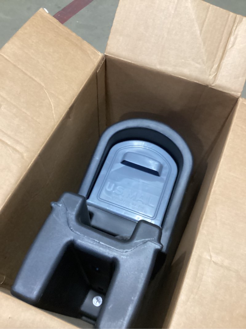 Condition photo showing As Is for 541299 51 x 12.5 x 23.25 in. mailmaster plus mailbox, black