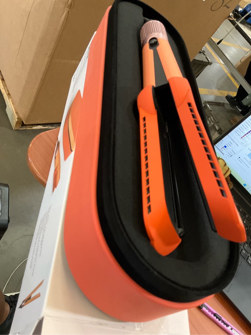 Condition photo showing New/Like New for dyson airstrait™ straightener, wet to dry hair straightener, no heat damage, no hot plates, all hair types ceramic apricot/topaz
