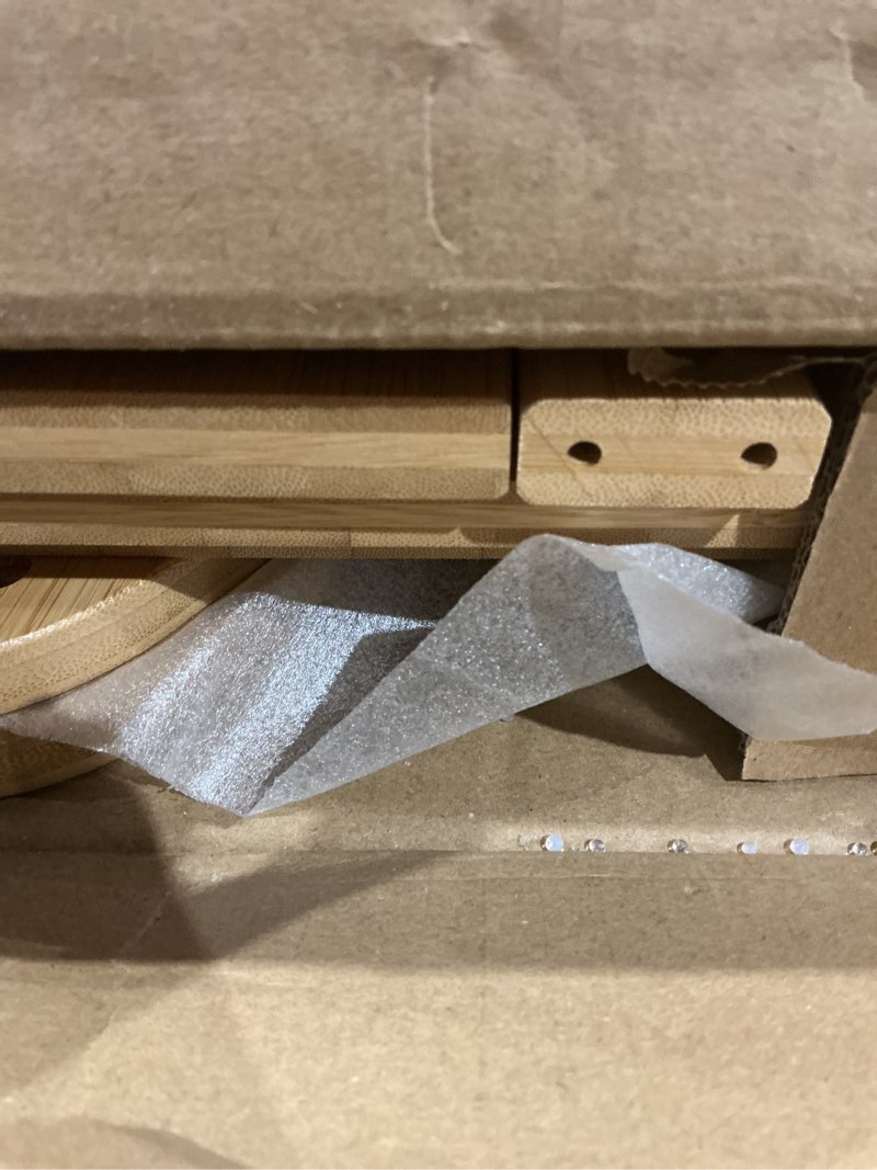 Condition photo showing Good Condition for Dog Steps for Bed,Extra Wide Dog Stairs for Large Dogs?2-Step Bamboo Pet Ramp for Large Senior/Older Dogs or Pet Up to 160 Pounds Get to Couch Or High Bed (H:16 inch)