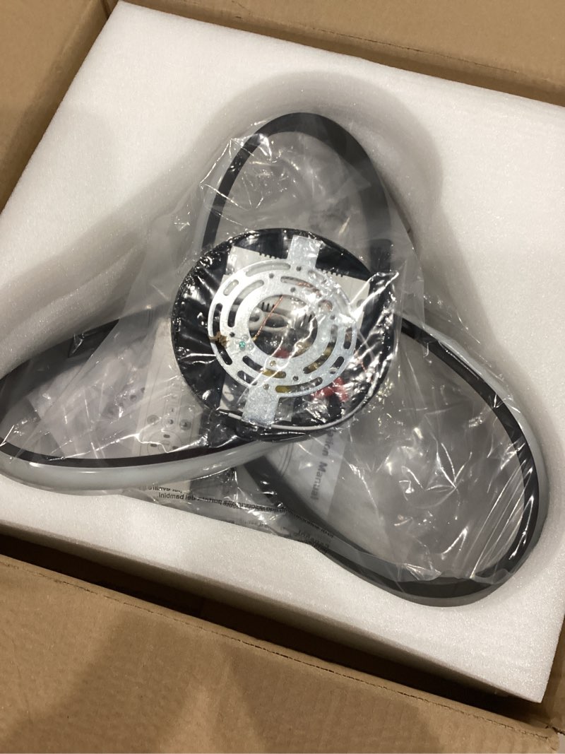 Condition photo showing Good Condition for caneoe modern led ceiling light fixture,42w dimmable flush mount ceiling light with remote black close to ceiling light,3-color ceiling lamp for bedroom living room kitchen dining room office 15in, black, dimmable