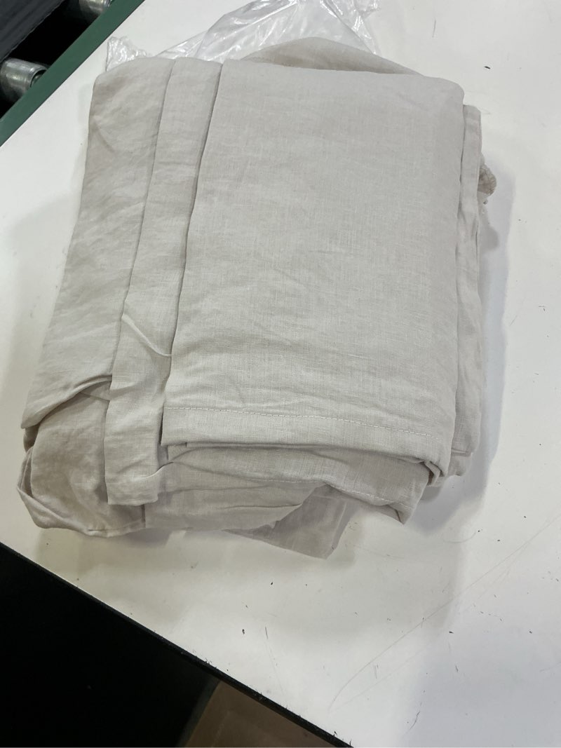Condition photo showing Good Condition for european linen duvet cover, king/cal king, sand