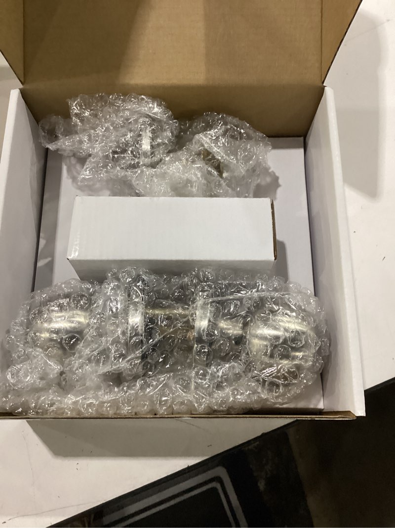Condition photo showing New/Like New for hosom 3 pack entry door knob and single cylinder deadbolt lock set, exterior door lock set, keyed alike entry door locksets with deadbolt for entrance and front door, satin nickel 3pc satin nickel