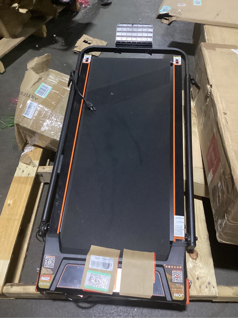 Condition photo showing Good Condition for Walking Pad Treadmill with 15% Incline & Adjustable Height, 4 in 1 Walking Pad with Handle Bar, 3.5HP Foldable Under Desk Treadmill, Portable Treadmills for Home 350LBS, APP & Remote Control 15% Incline Black