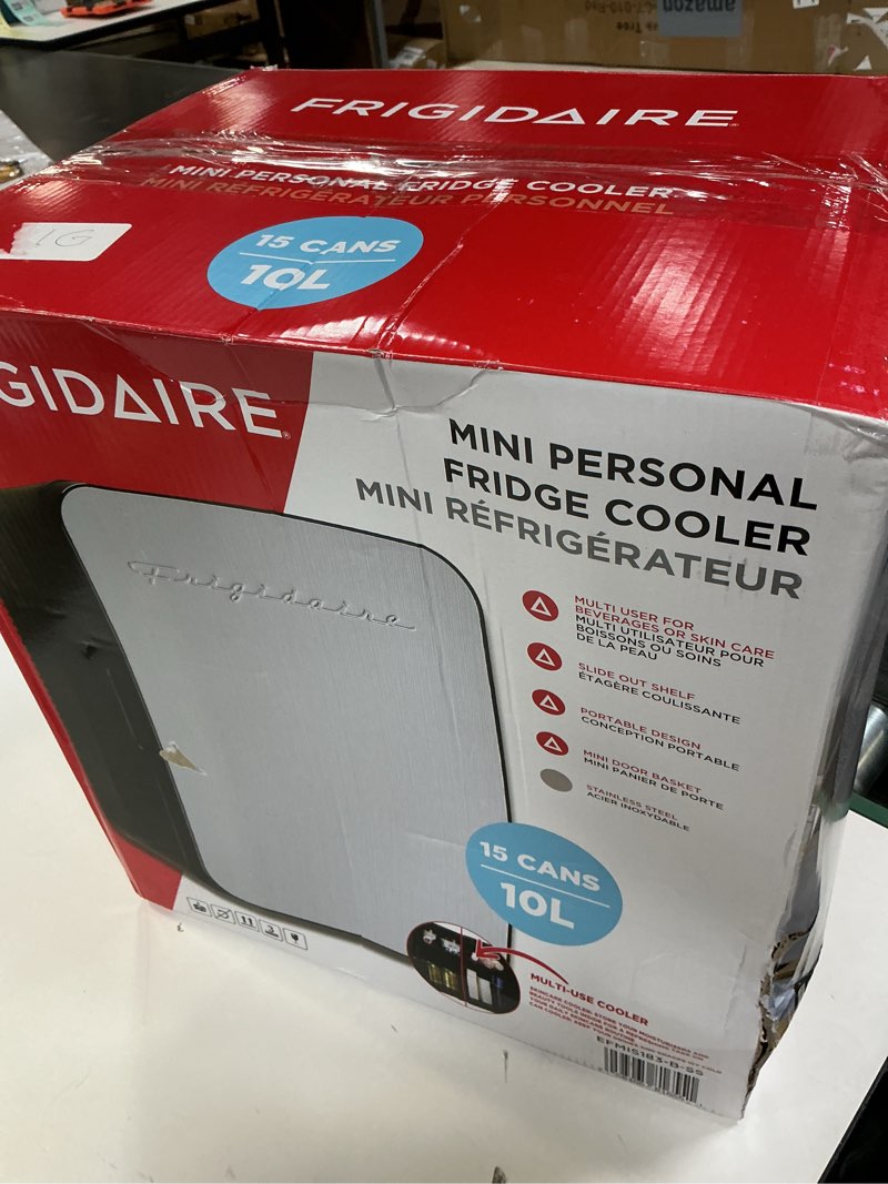 Condition photo showing Good Condition for Frigidaire Portable 10L, 15-can Mini Fridge Brushed Stainless Rugged Refrigerator, EFMIS188-SS