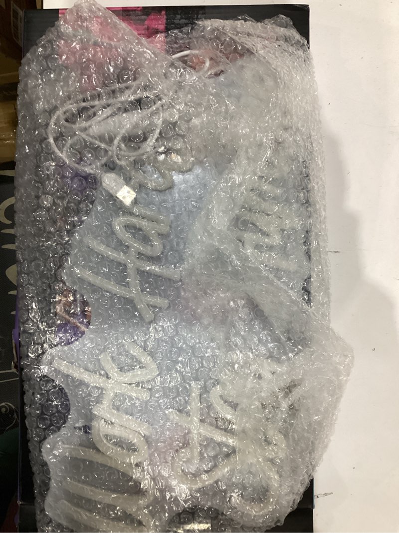 Condition photo showing As Is for NOSUN Work Hard Stay Humble Neon Sign Warm White Neon Signs for Wall Decor with Dimmable Office LED Neon Signs Motivational Neon Lights for Bedroom Office Wall Apartment Study Decor Light Up Sign