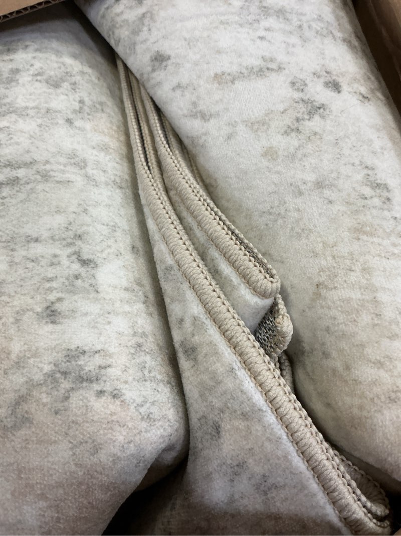 Condition photo showing Good Condition for 8x10 area rugs for living room rug washable: abstract large rug for dining room bedroom carpet non slip 8 by 10 indoor modern nursery home office beige grey beige/grey 8' x 10' (rectangular)