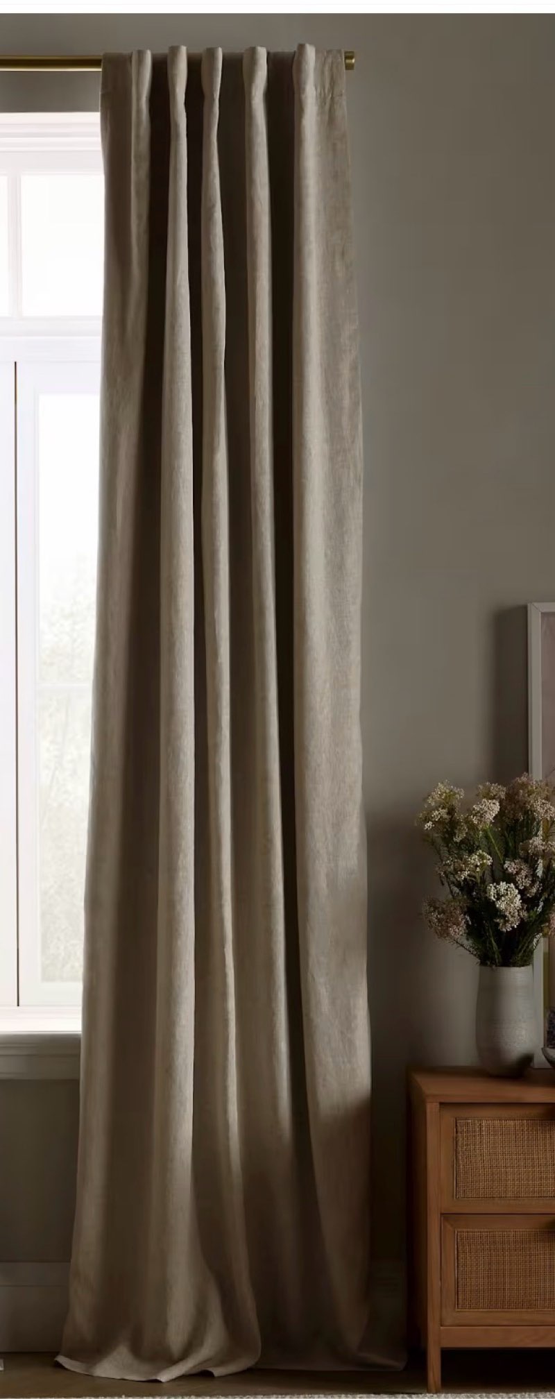 European Linen True Blackout Curtain 48 in x 84 in (1 panel )