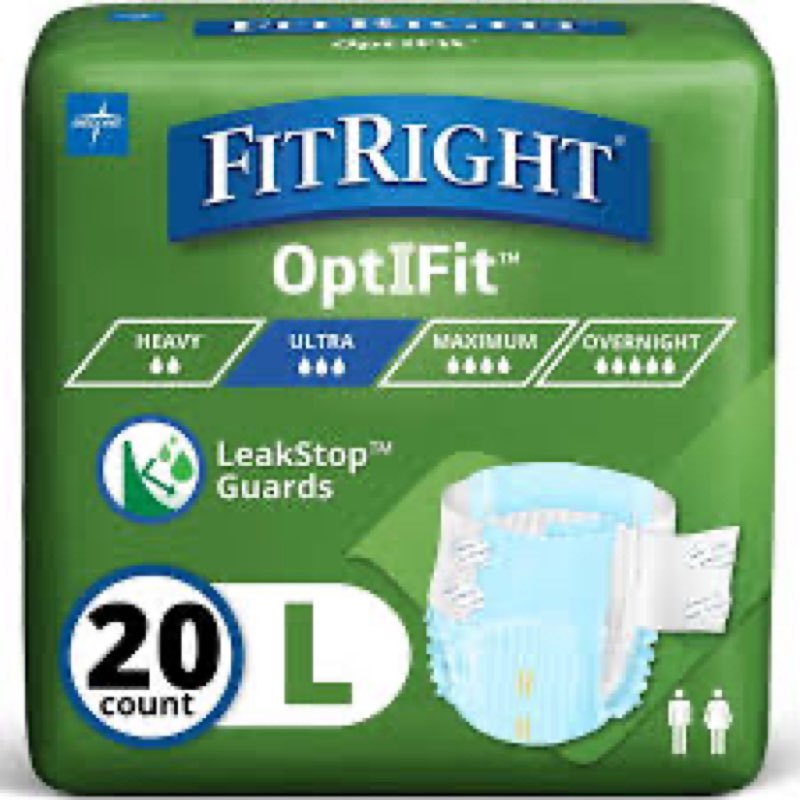 f FitRight OptiFit Extra Incontinence Briefs (20)