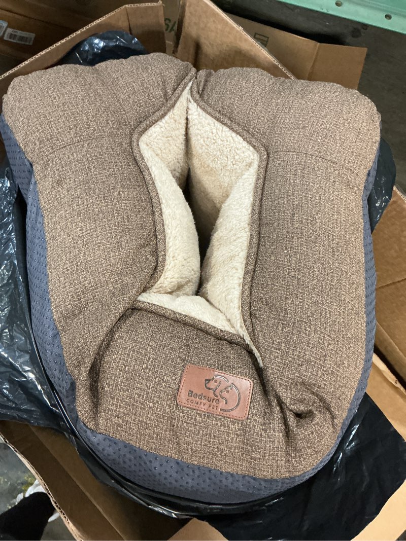 Condition photo showing Good Condition for Bedsure XL Orthopedic Dog Beds Large Sized Dog - Extra Thick Supportive Dogs Couch with Waterproof Washable Cover, Extra Large Comfort Pet Bed Sofa with Soft Plush Sherpa and Nonskid Bottom, Brown 42"L x 30"W x 9.5"Th Brown