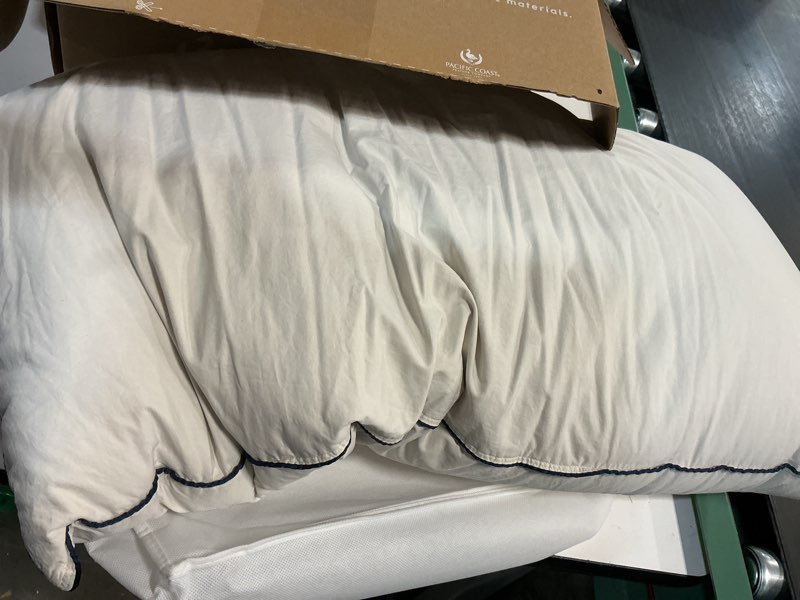Condition photo showing Good Condition for Pacific Coast Bed Pillow, Luxury Hotel Goose Feather and Down Pillow for Sleeping with 100% Cotton Shell, Medium Supportive, Standard Size