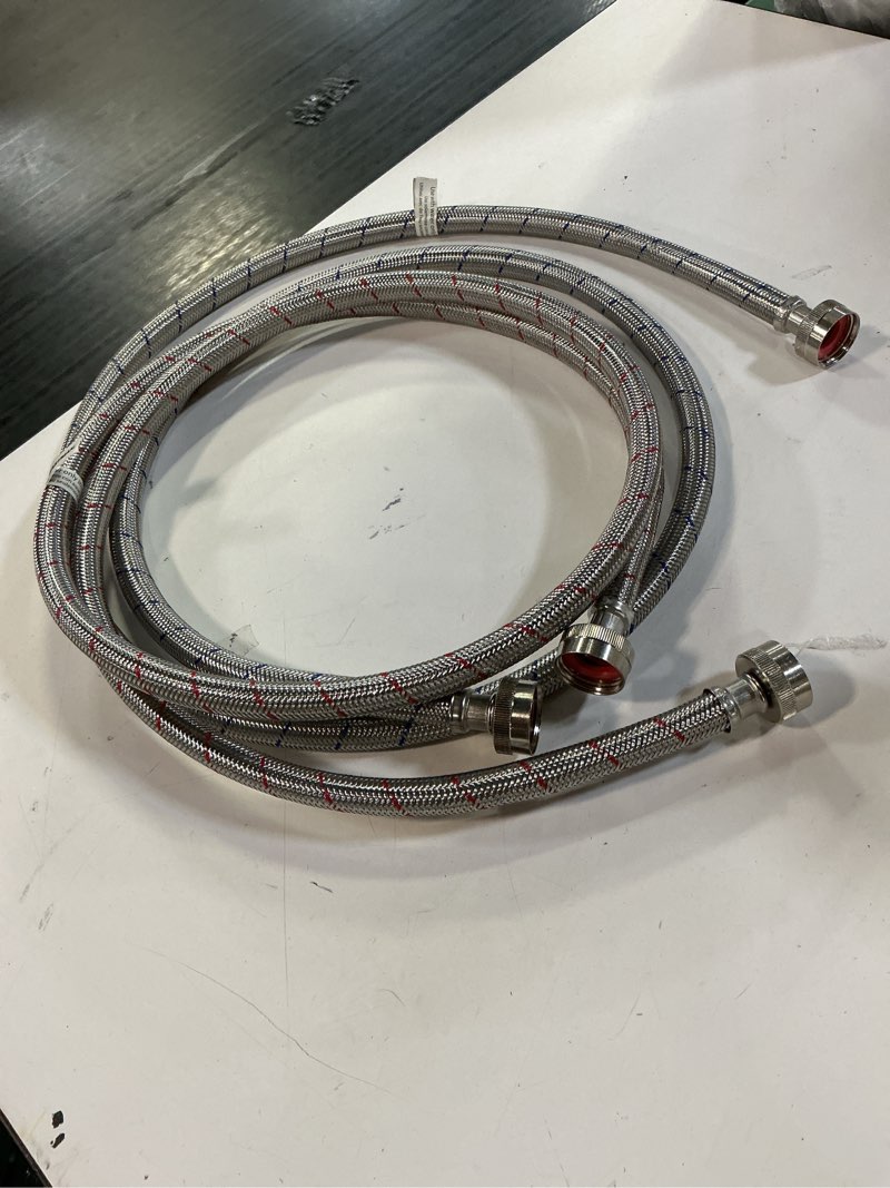 Condition photo showing Good Condition for eastman 2 -pack 6-ft 3/4 -in fht inlet x 3/4 -in fht outlet stainless steel washing machine connector