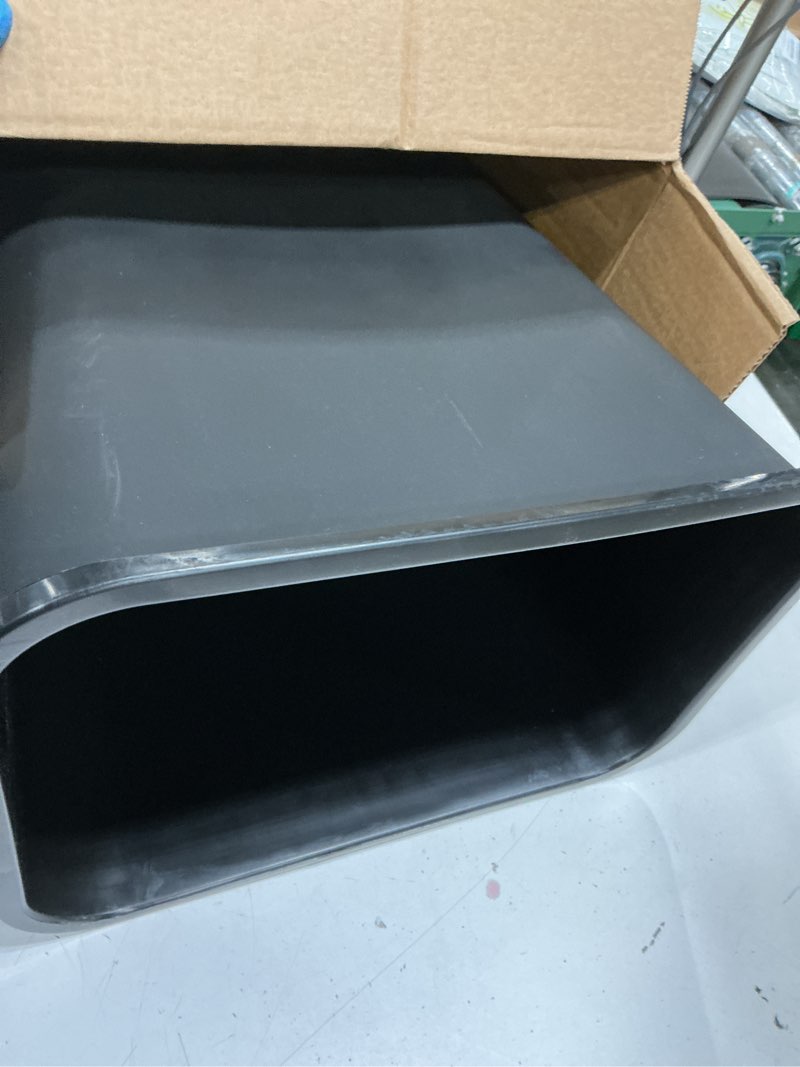 Condition photo showing Good Condition for amazon basics rectangular commercial office wastebasket, easy to clean, space-saving, 10 gallon, black black 10 gallon (pack of 1)