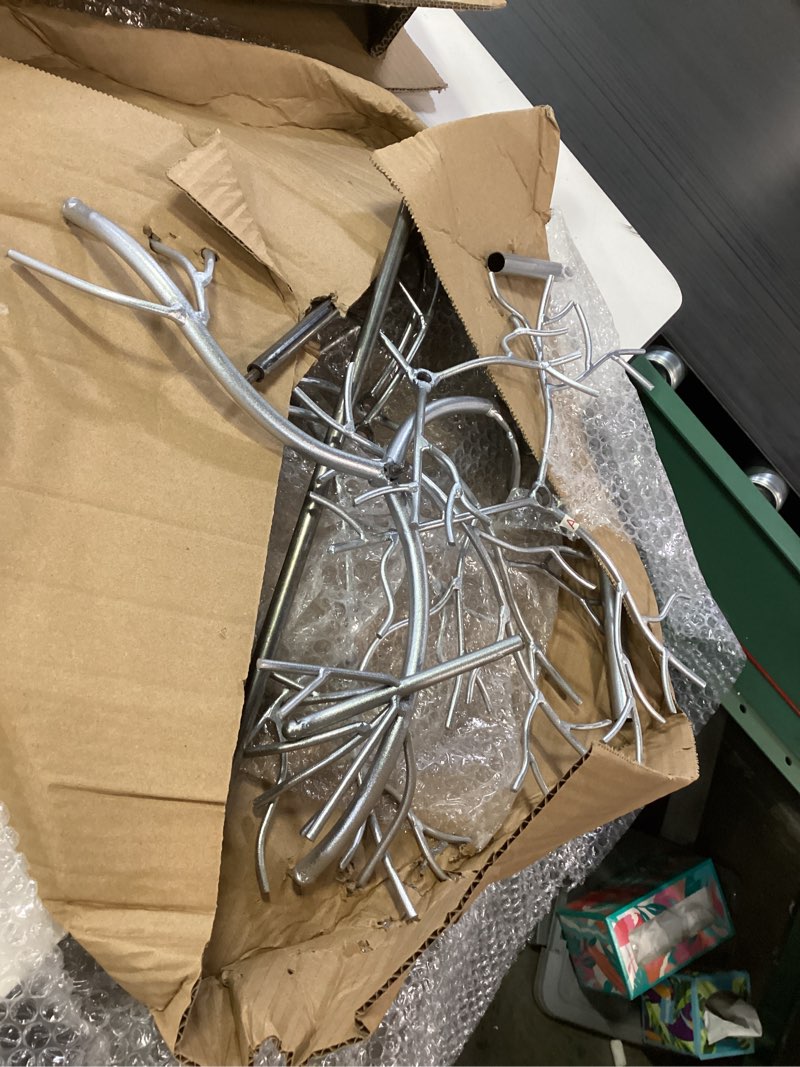 Condition photo showing As Is for Red Co. Ornament Tree Christmas Décor/Jewelry and Accessory Display in Silver Finish - 36" h