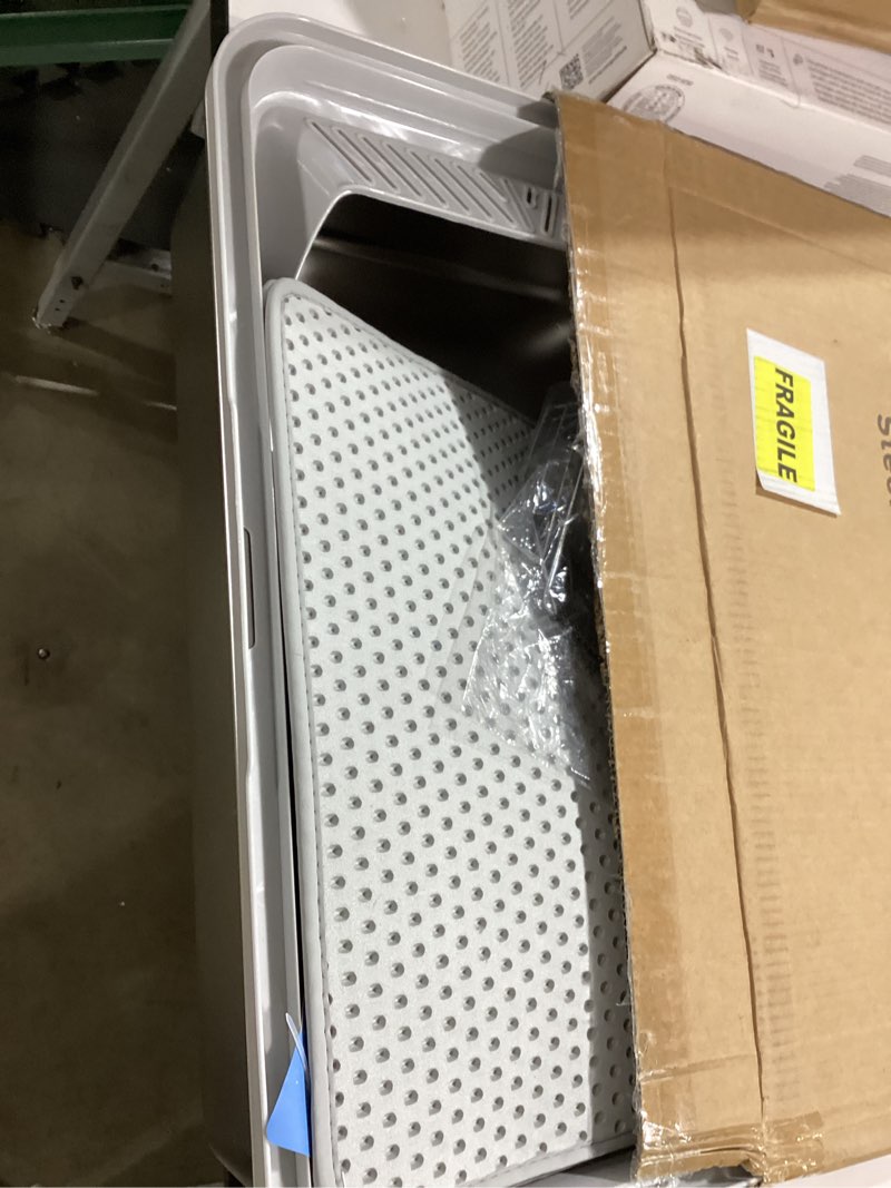 Condition photo showing Good Condition for stainless steel litter box | xl enclosed cat litter boxes with lid for big cats | high sided, anti-urine leakage | non-stick bottom & includes litter mat & metal scoop