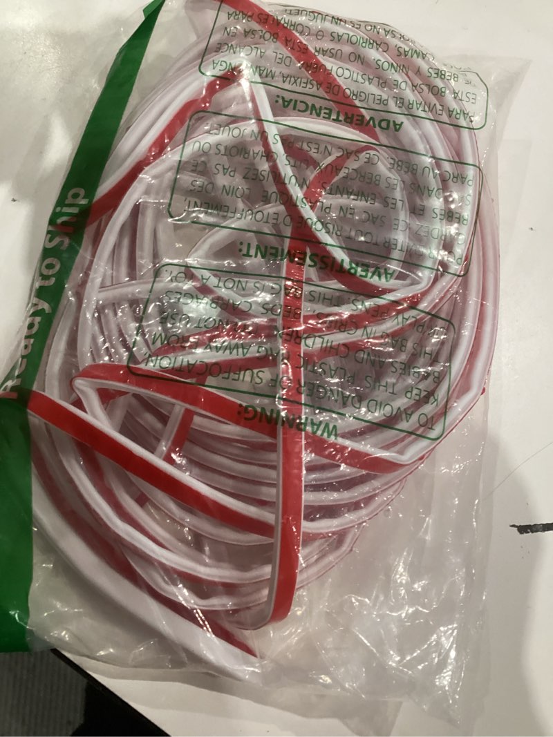 Condition photo showing item condition for White Rubber Weather Stripping Door Seal Strip, D Shape Door Weather Seal Strip, Self-Adhesive Soundproofing Frame Insulation Tape for Doors Frame/Window Seal,Blocks Cold Drafts Noise 50 Feet White