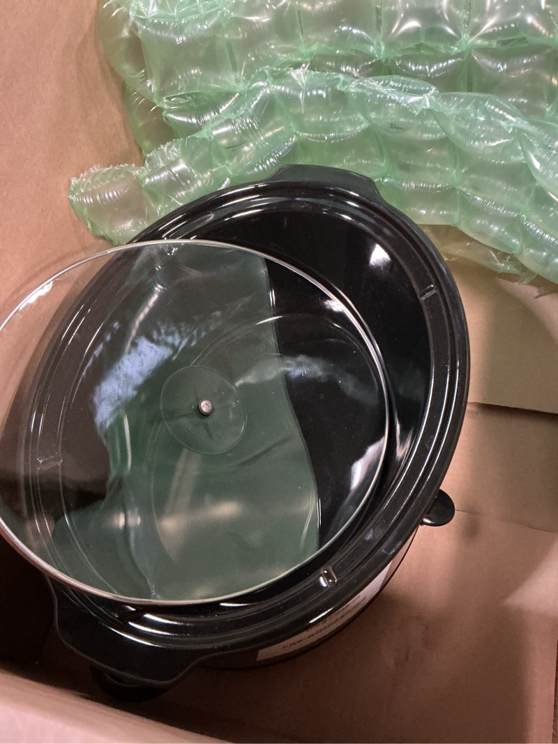 Condition photo showing As Is for Crockpot SCV700-CH-BR Slow Cooker 7 quarts Charcoal 7qt Charcoal