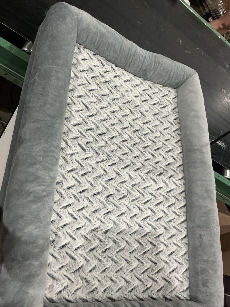 Condition photo showing As Is for wnpethome xl extra large orthopedic for senior dog bed comfy sleeping | washable dog couch with removable waterproof cover, large pet sofa bed with bolster sides for relaxing grey