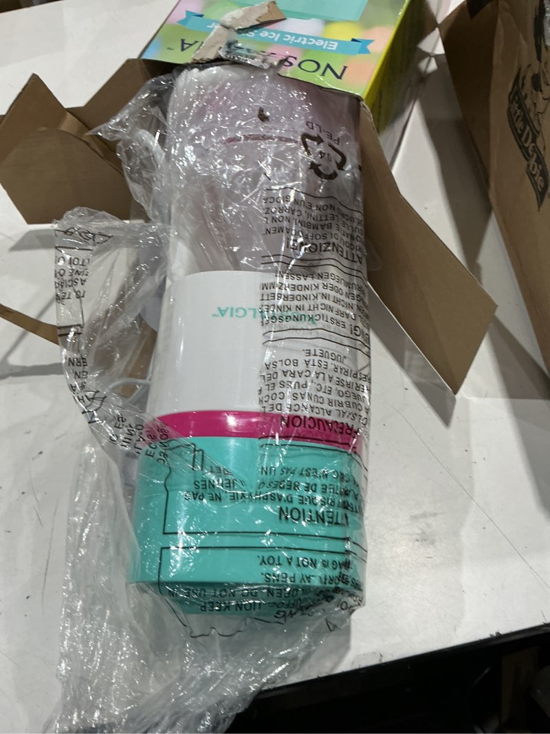 Condition photo showing Good Condition for nostalgia electric 80 watt ice shaver with ice mold & reusable cone, teal & white