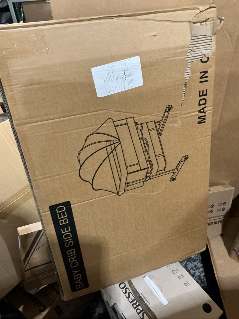 Condition photo showing New/Like New for Baby Cradle, Freestanding Bedside Bassinet, 3-in-1 Convertible Bassinet with 360° Swivel Wheels, 2026 New Model Adjustable, Easy-Fold Portable Neutral Baby Newborn Bassinet (Dark Gray)