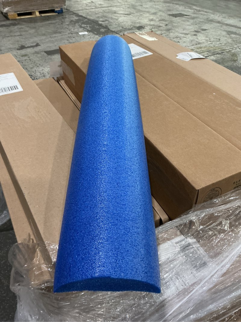 Condition photo showing New/Like New for cando blue pe foam rollers for fitness, exercise muscle restoration, massage therapy, sport recovery and physical therapy for homes, clinics, and gyms 6" x 36" half-round