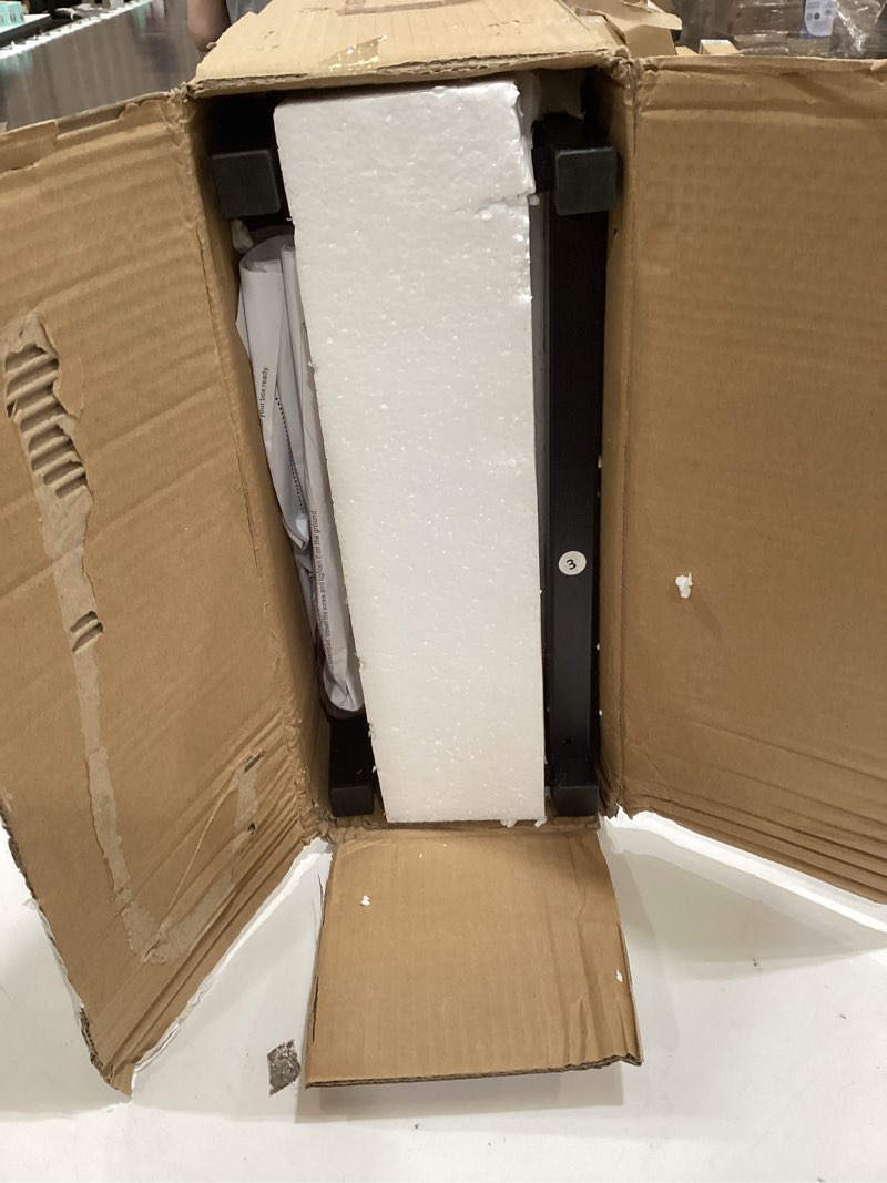 Condition photo showing As Is for Homepop Home Decor | Modern 24-Inch Counter Stool | Backless Metal Frame Bar Stools Counter Height | Decorative Home Furniture, Natural Light Gray