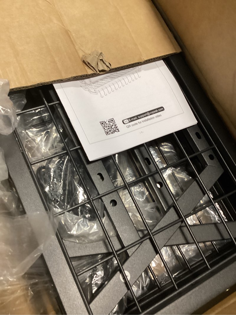 Condition photo showing Good Condition for VOPEAK 30" Pot Rack Wall Mounted with 6 Detachable Pot Lid Holders,12 Adjustable S Hooks for Hanging Pans,2 Tier Black Heavy Duty Metal Shelves for pots and pans Organizer,200lbs Capcity,Space Saving